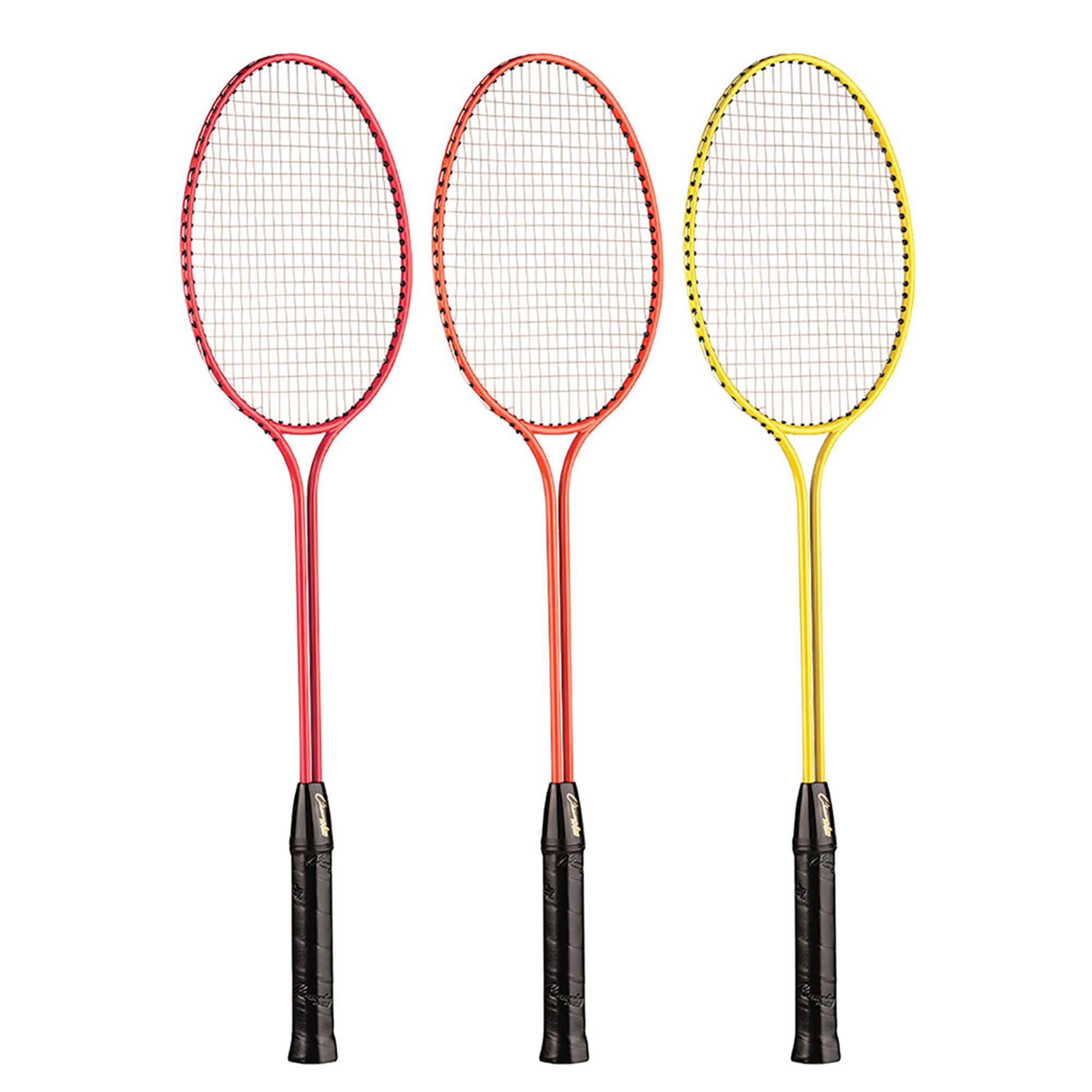 Champion Sports Tempered Steel Twin Shaft Badminton Racket Set